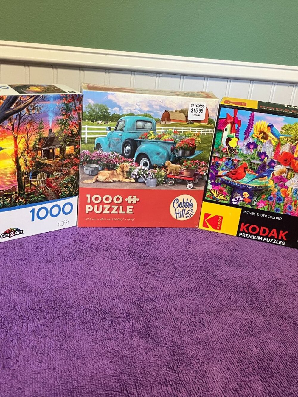 A Bundle of 3 Puzzles - Crazy Art and Cobble Hill